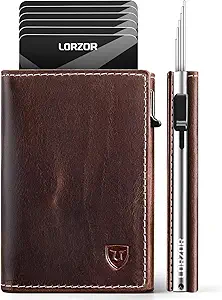 Wallet for Men with Metal Card Holder, Pop Up Wallet