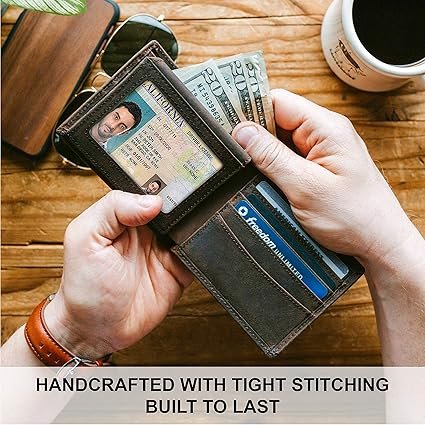 Top Grain Leather Wallet for Men | RFID Blocking - Image 3