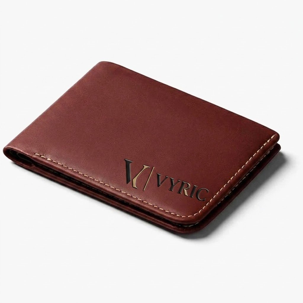VYRIC Slim Leather Bifold Wallet with RFID Protection